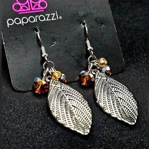 🍃'LEAF It To Fate' Brown & Silver Earring - Paparazzi Accessories 🍃